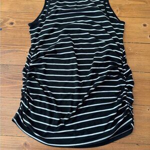 Time and Tru Black and White Striped Dress